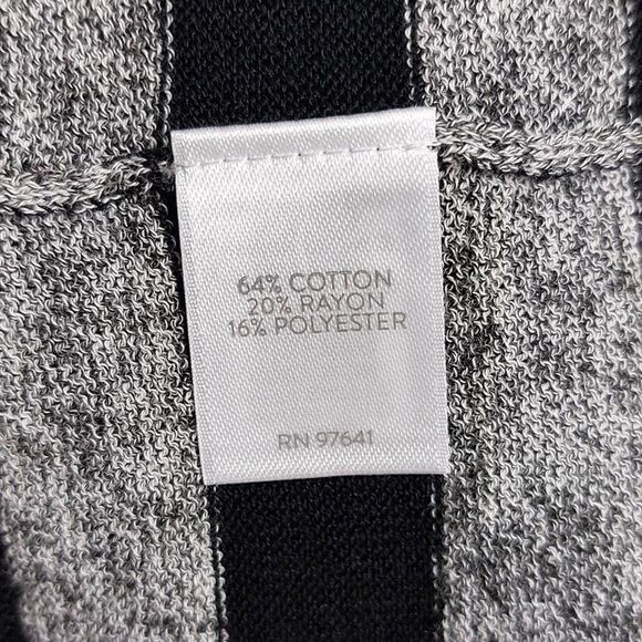 J Jill Sweater Womens Sz M Striped Long Cardigan Wearever Collection Logenlook - Picture 7 of 11